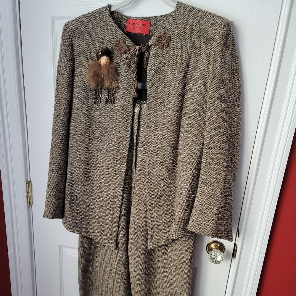 Designer Emanuel Ungaro Vintage Wool Suit